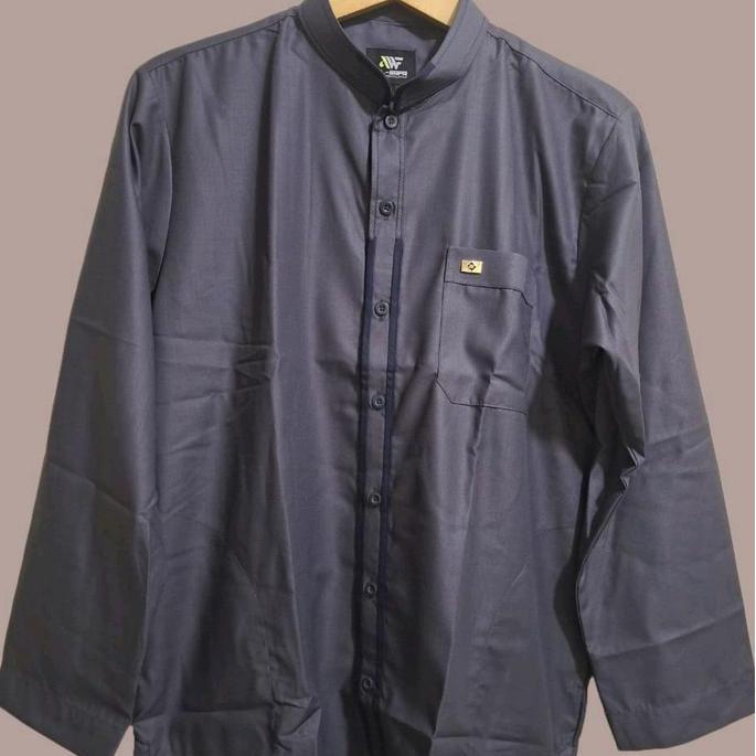 kemeja koko dewasa al-wafa tangan pendek& panjang Muslim Pria Katun