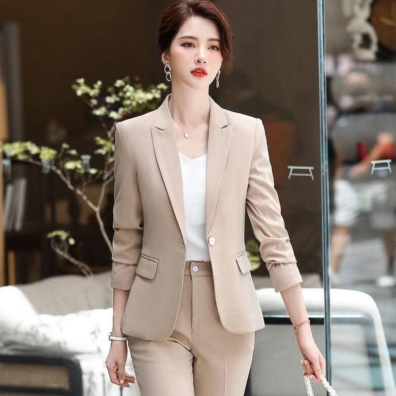 DISKON JAS WANITA BLAZER WANITA JAS KERJA WANITA JAS  PORMAL JAS HITAM BLAZER HITAM JAS KANTORAN