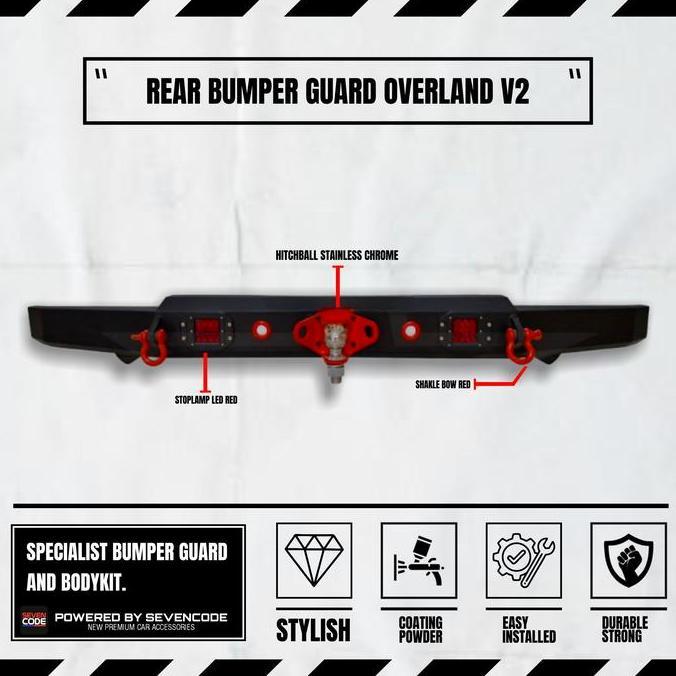 Sale Rear Full Bumper Guard Towing Custom Belakang Overland V2 Sevencode - Ford Everest