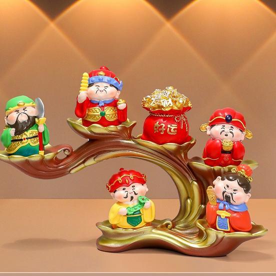 Diskon Imlek [ORGM] Pajangan Imlek Dekorasi Imlek Dekorasi Meja Pajangan Figurin Dewa Rezeki Lima Ar