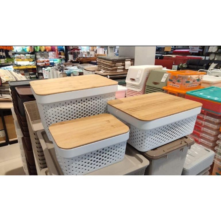 [COD] [SAMEDAY] STORAGE BOX INFORMA / BOX SERBAGUNA DENGAN TUTUP KAYU/ BOX ORGANIZER/ ORGANIZER BOX/
