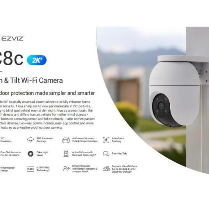 Murah Ezviz C6N/C8C Smart Wifi Pan & Tilt Camera Cctv Ezviz C6N C8C