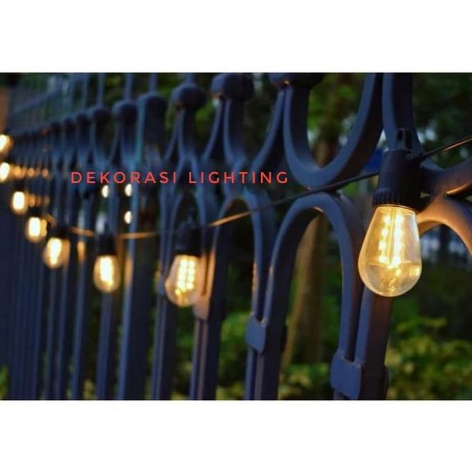 lampu gantung kabel fiting solar cell waterproof led tenaga surya