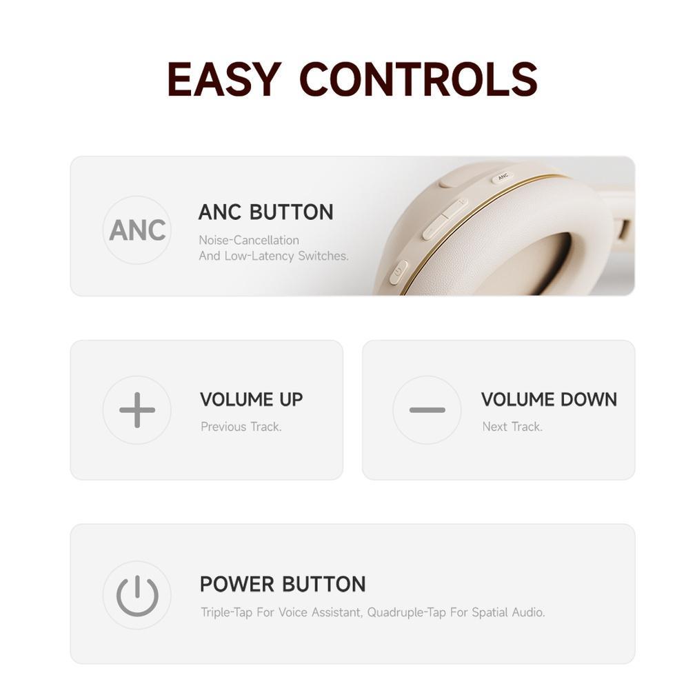 TERBARU KIIP WIRELESS TH90 ANC WIRELESS OVER-EAR HEADPHONE SPATIAL AUDIO