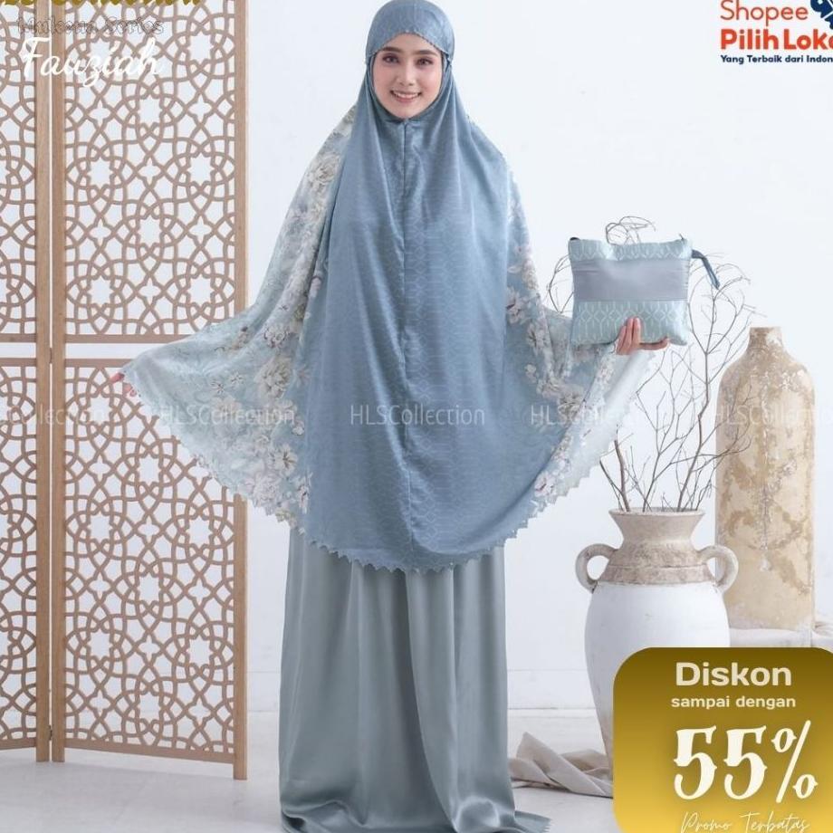 HOT Mukena Dewasa 2in1 Terbaru Silk Premium Travel Lasercut Fauziah Armanie Series