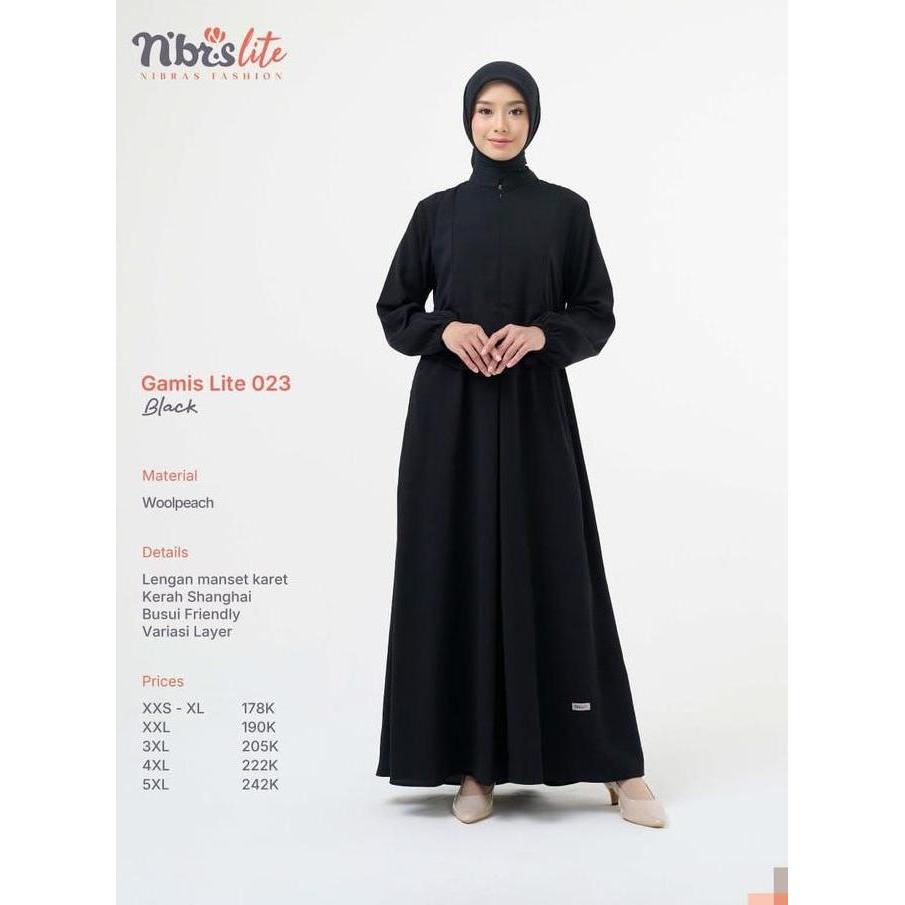 NIBRAS - LITE 023 - Gamis Simple - Gamis Polosan Elegan