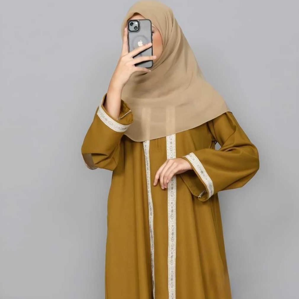 NEW PROMO Gamis Abaya Madinah Renda Bordir Premium