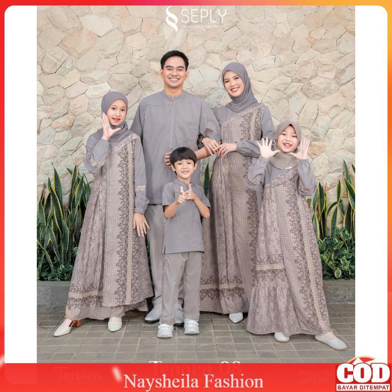 Lebaran 2025 Couple sarimbit keluarga Tenara 08 Burnish Lilac Seply Famset Seragam Hari Raya Pasanga