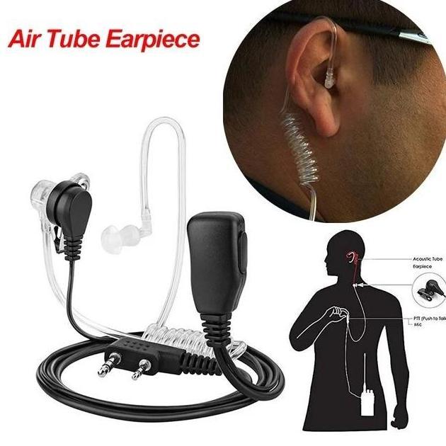 Jdg- Headset Fbi Earphone Ht Spiral Tube Radio Handy Walkie Talkie Acoustic Earpiece Hetset Polisi P