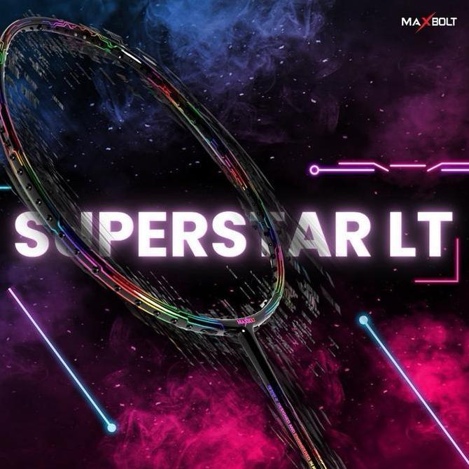 Lansungkirim- Raket Maxbolt Superstar Lt Rainbow Original 5U | Max Tension 30Lbs | Head Heavy | Limi