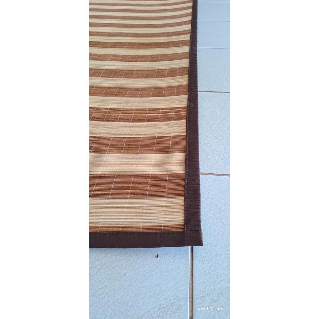 176Cm X 250Cm Tikar Core Rotan Motif - Tikar Karpet Rotan Core Belang