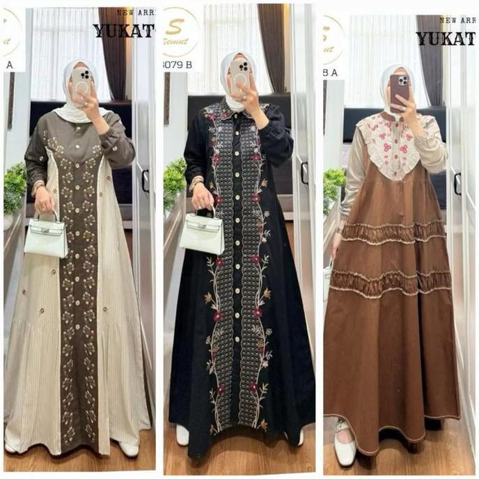GAMIS KATUN KOMBINASI SYAINA BY SEMUT ORIGINAL Original