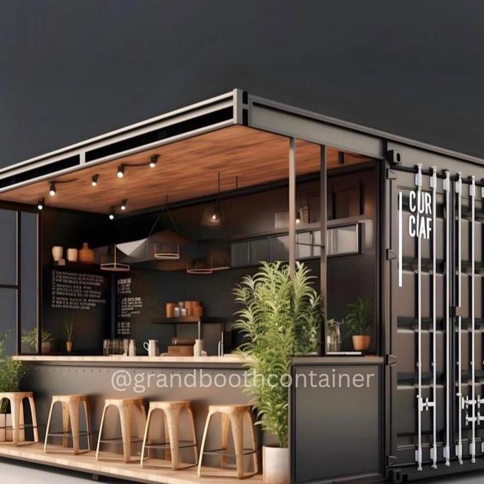 Terlaris Coffee Shop Container Ukuran 2,52M Cafe Booth Kontainer