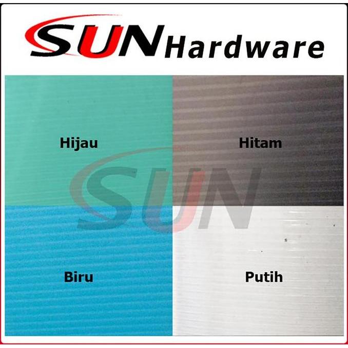 Tmn- Fiber Pagar Plastik Model Garis Biru Putih Hitam Hijau Per Meter