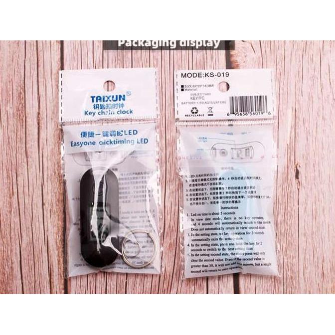 JAM DIGITAL LCD SAKU PORTABLE - JAM KANTONG GANTUNGAN KUNCI