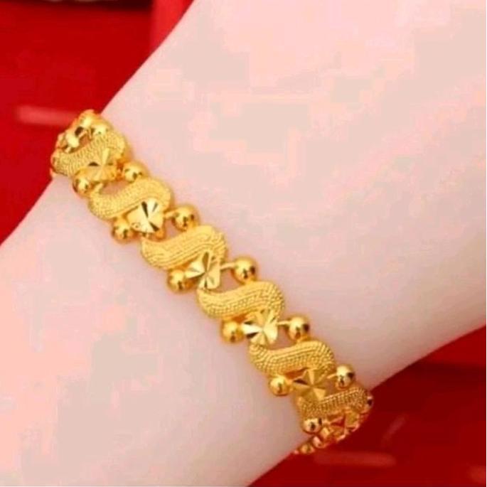 Gasajasii- Gelang Tangan Dewasa Titanium Anti Luntur Perempuan - Pusat Xuping Titanium Emas Putih - 