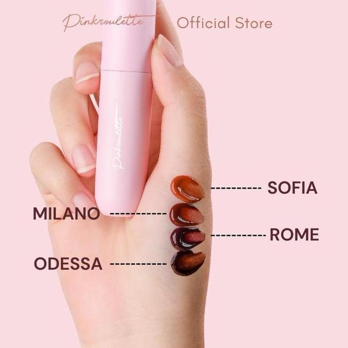 Lansungkirim- Jolly Lip Stain Tint Pinkroulette - Lip Tint Stain With Serum | Liptint Pigmented, Lip