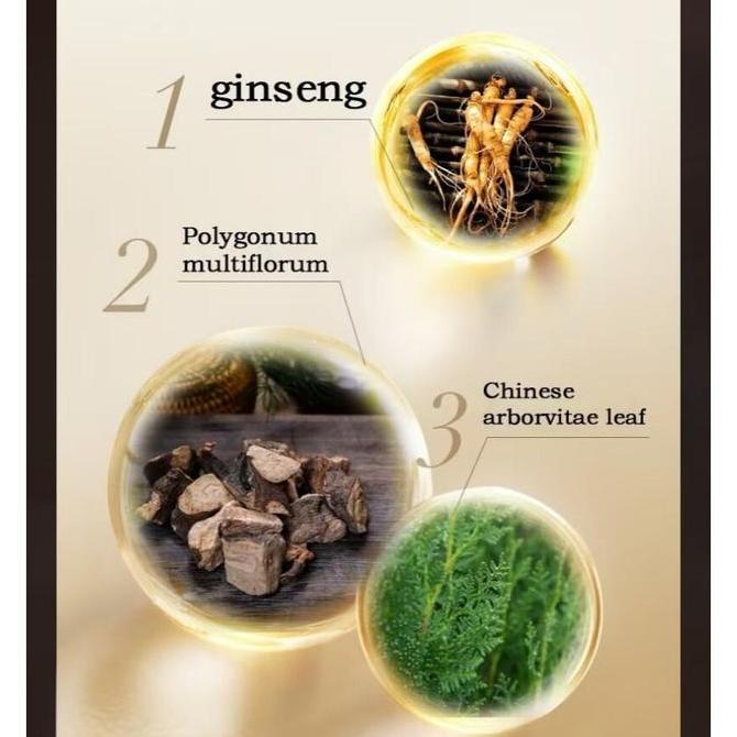 3IN1 Shampo Penghitam Rambut Uban Menjadi Hitam Permanen Sampo Penghilang Uban Shampoo Uban Menjadi 