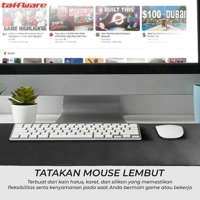 Mainajaa- Mouse Pad Gaming Xl Desk Mat Mousepad Besar Polos Ukuran 30X60/ 30X80/ 40X90/ 50X80 Cm Ant