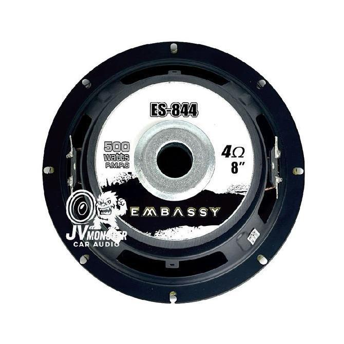 EMBASSY Subwoofer ES-844 Speaker 8 Inch Double Voice Coil Magnet Besar 500Watt 4 Ohm 8dB 20Hz-10Khz 