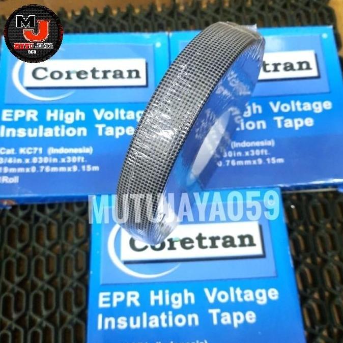 Intanstikebeef - Isolasi Listrik Rubber Tape Tahan Air Isolasi Tarik merk Coretran