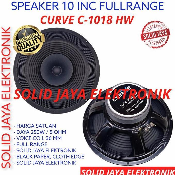 Speaker Curve 10 INC 10" Speaker FullRange Full Range Curve C-1018-HW terlaris