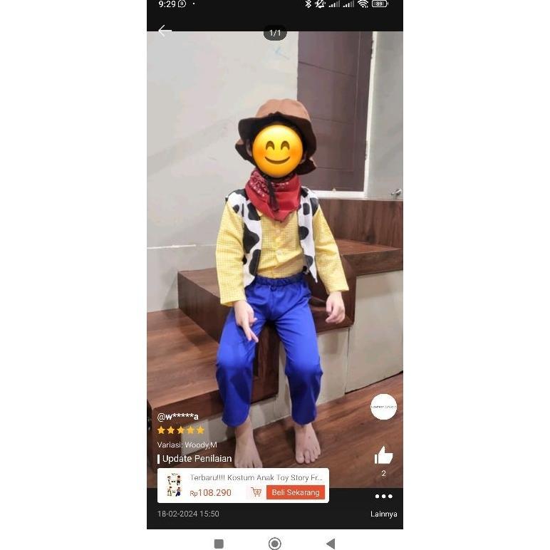 Terbaru Kostum Anak Toy Story Free Topi/ Kostum Koboi Woody Cowok / Baju Koboi Jessie Anak Bayi