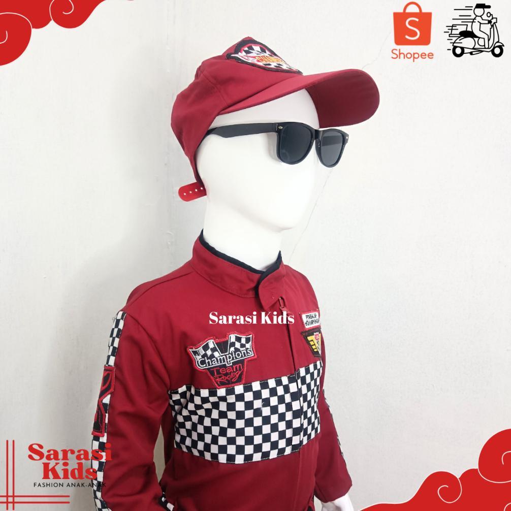 Sarasi - Baju Profesi Anak - Baju Balap Anak Laki Baju Pembalap Anak Kostum Pembalap Anak Stelan Pem