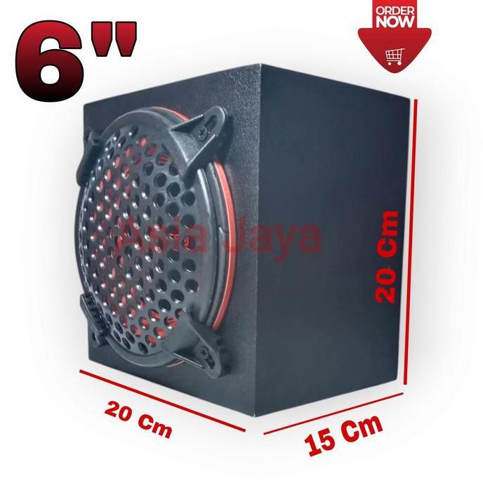 Paket Combo Subwoofer Mobil 6 Inch Legacy Energy LG 6382 + Box Speaker 6 Inch + Tutup Speaker Ram 6 