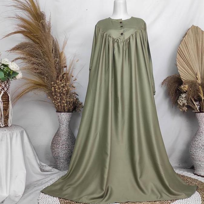 Nara Dress - Gamis Jumbo LD 150cm Rayon Twill Wanita Muslim Dewasa Mewah