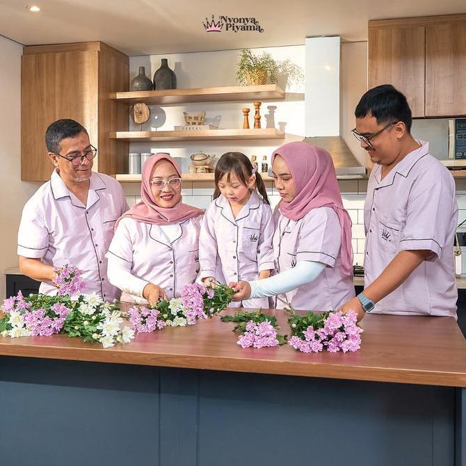 Nyonya Piyama Series Pajamas Poly Bamboo Anak Set Celana Panjang