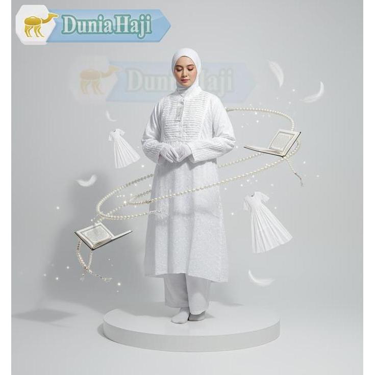 Baju Ihrom Setelan Wanita Dewasa Lengkap Exclusive Perlengkapan Haji terlaris