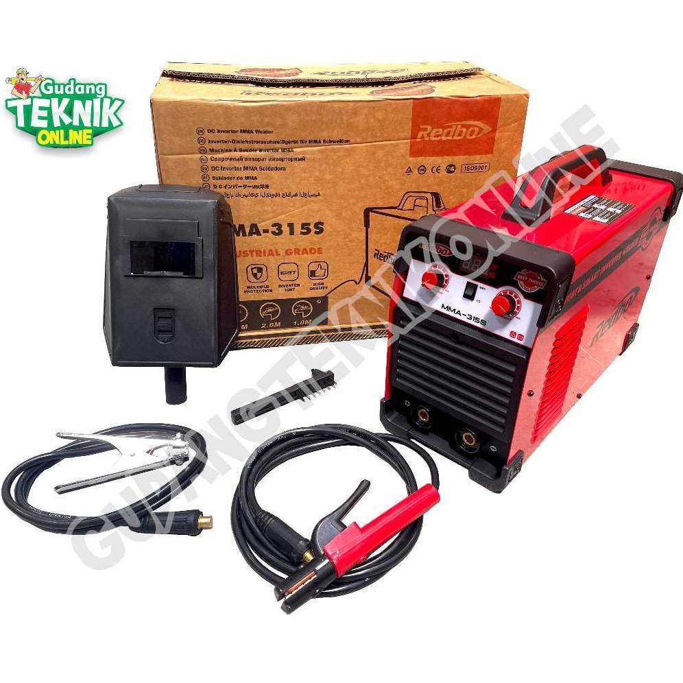 REDBO Mesin Las MMA315 MMA315S 1 3 PHASE / Mesin Las Listrik Trafo Travo Trapo MMA 315 -  Inverter W