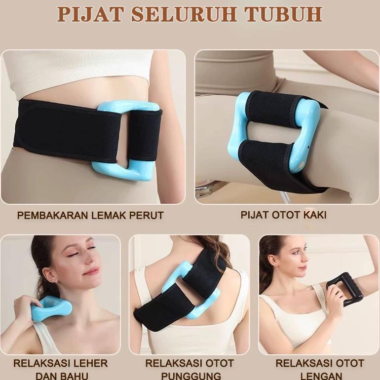 FREE ONGKIR GOBOOX MULTIFUNGSI ALAT PIJAT ELEKTRIK MASSAGE RING BELT PORTABLE ALAT PEMBAKAR LEMAK PE