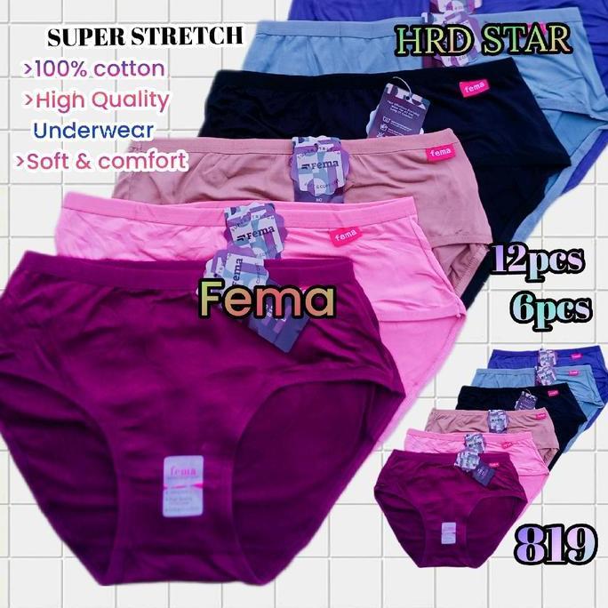 12pcs Celana Dalam Wanita Remaja Dewasa Cd wanita dewasa Fema