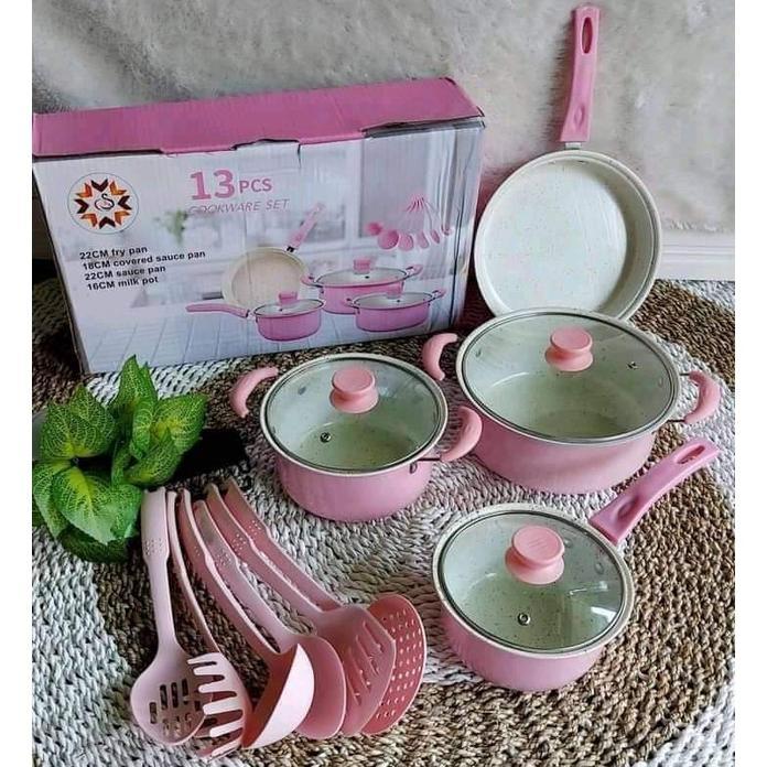 BEST SELLER PANCI WAJAN SET COOKWARE 13 PCS AKI STAINLESS STEEL