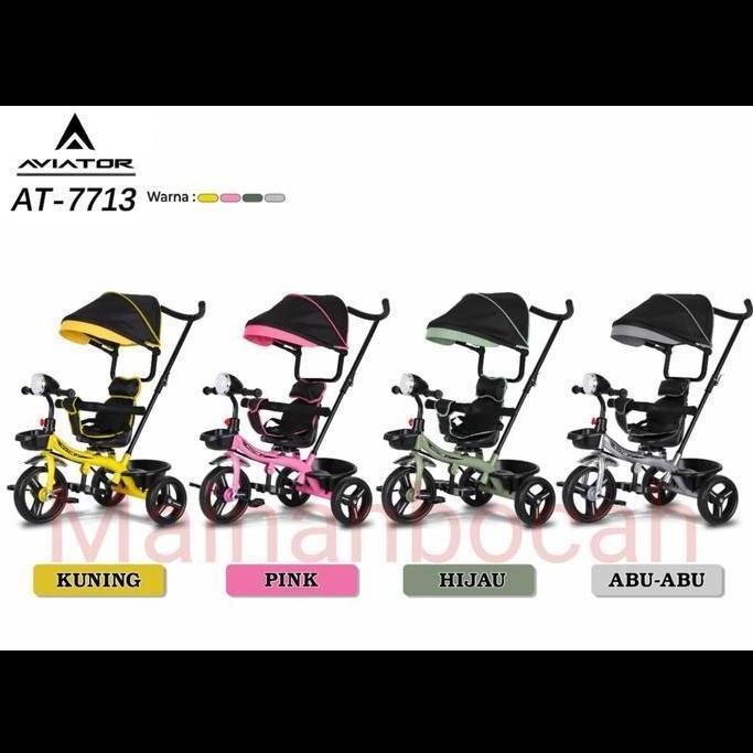 Lansungkirim- Sepeda Roda Tiga Aviator 7713 Sepeda Roda Tiga Anak Aviator 7713