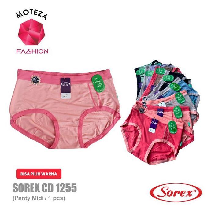 Sorex Celana Dalam Wanita - CD 1255 - Midi Panty - Super Soft Cewek Pendek Boxer Mini