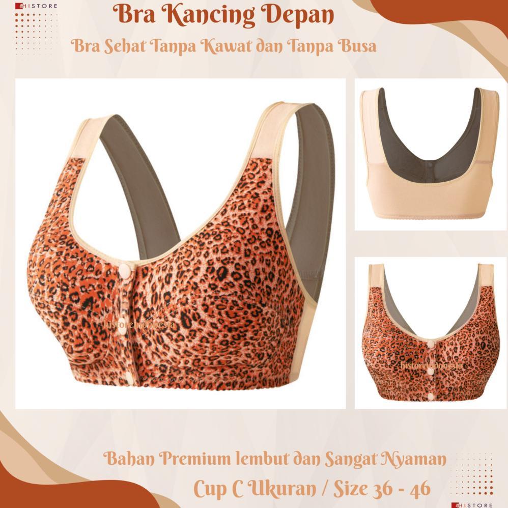 Bra BH Wanita Push Up Kancing Buka Depan Tanpa Busa & Tanpa Kawat  Lembut & Nyaman 3004
