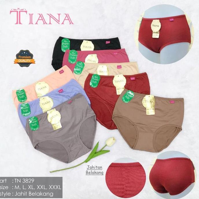 3pcs - Celana Dalam Wanita TIANA 3829 Nyaman Dipake Seharian Size M-L-XL-XXL-XXXL