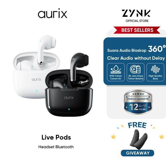 Jdg- Zynk X Aurix Live Pod Lp40 Pro Headphone Bluetooth Tws Bluetooth 5.3 Gaming Mode Wireless  Hd C