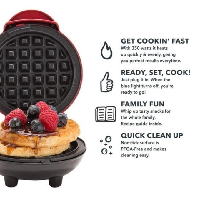 Alat Pembuat Waffle Cetakan Waffle Listrik Anti Lengket Low Watt