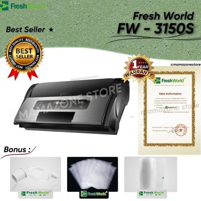 FRESHWORLD Vacuum Sealer FW3150s FW 3150s FW-3150s TVS 3150s TVS-3150s