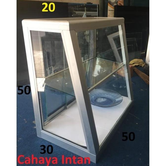 Etalase kaca aluminium untuk warteg, bakso, mie ayam