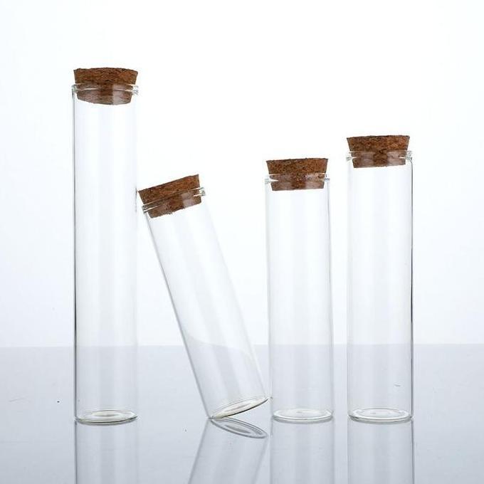 ZABIAN TABUNG REAKSI TUTUP KAYU TUBE KACA UNTUK SOUVENIR DEKORASI