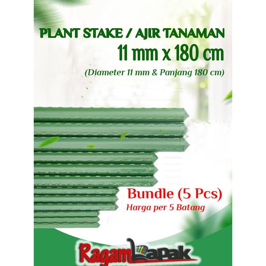 Tmn- 5 Pcs Plant Stake / Ajir Tanaman / Ajir Turus Modern 11 Mm X 180Cm