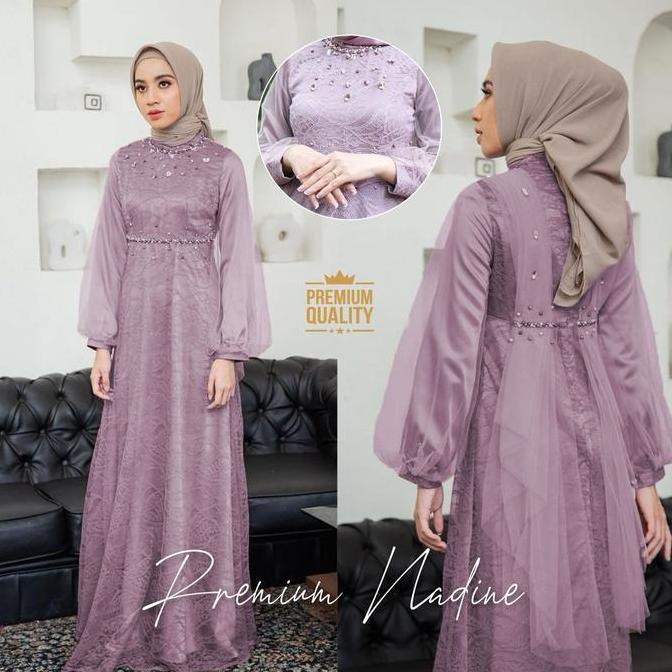 NADINE DRESS | EXCLUSIVE DRESS PESTA PREMIUM GAMIS KONDANGAN ELEGAN MEWAH BUAT LEBARAN WISUDA ELEGAN