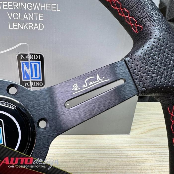 Nardi Torino Stir Racing Mobil Kulit 14Inch 350Mm Kulit Universal Original Dan Terpercaya