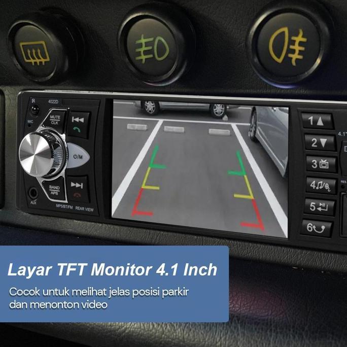 Murah Single Din Tape Mobil Audio Bluetooth Mp5 Parkir Monitor Plug Iso 4.1 Inch Single Din Mobil Ta