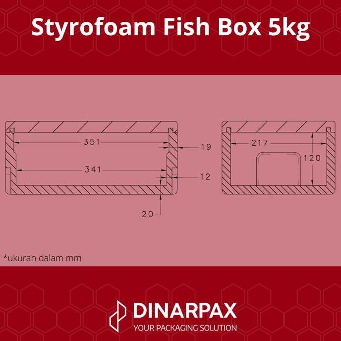 Styrofoam box kecil / Styrofoam DinarBox / Fish Box 5KG